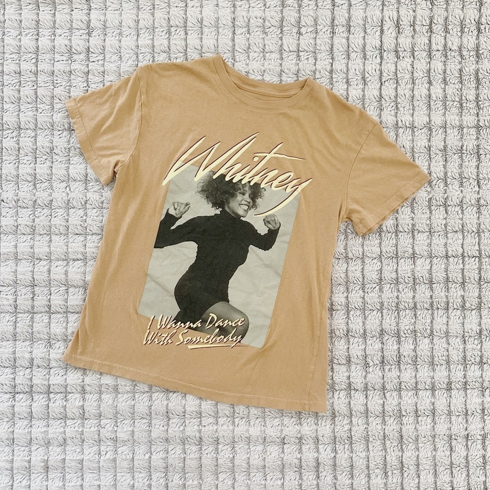 Whitney Graphic T-Shirt in Tan - Picture 1 of 4